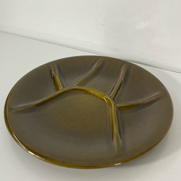 Keralux Boch Freres Vintage Avocado Green Fondue Plate - Sushi or Charcuterie - Picture 1 of 6